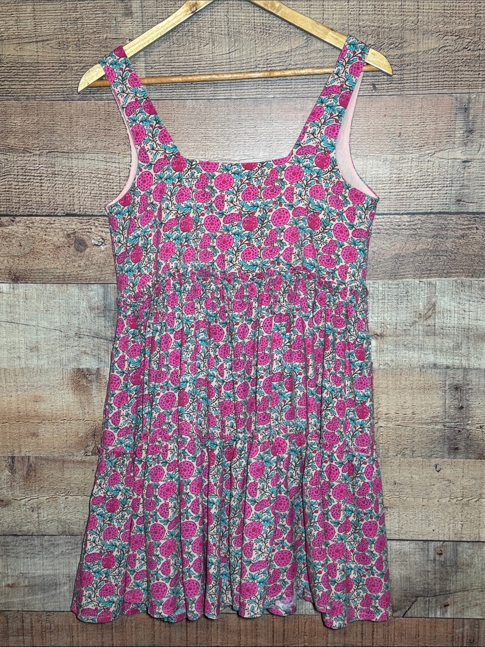 Natural Life Anna Mini Dress Pink Tiered Ruffle size XS - Picture 4 of 9